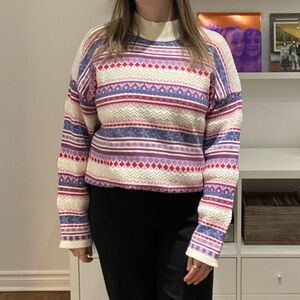 Colorful Knit Patterned Sweater 💘